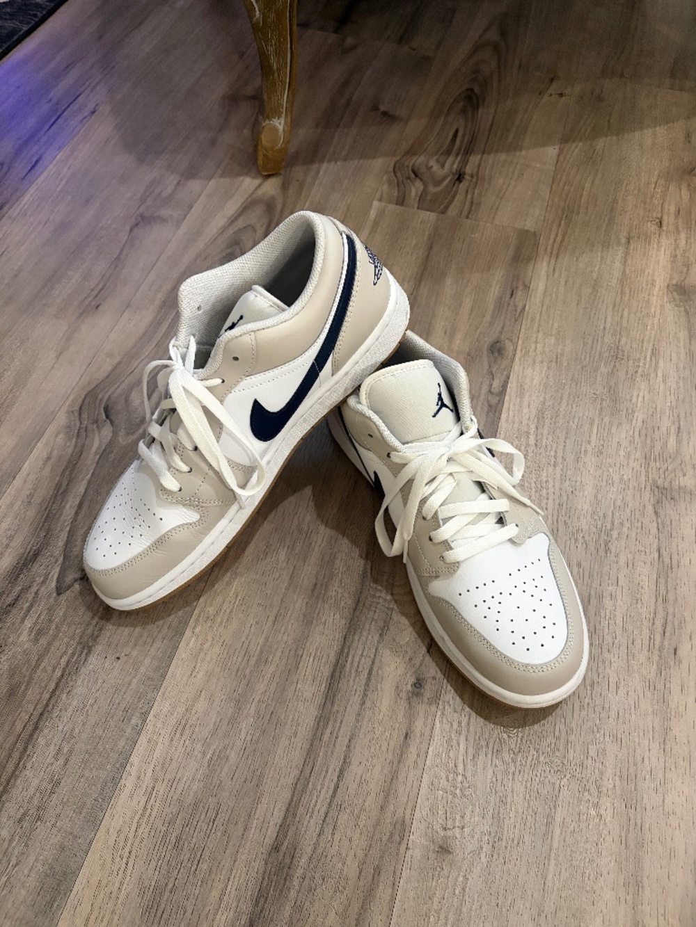 Nike Air Jordan 1 Low Sail Navy Cream Sneakers Men’s Size 11